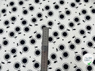 POPELINE DE COTON IMPRIMÉ SWEET MARGUERITE NOIR - My Little Coupon - tissu - coudre