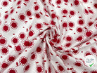 POPELINE DE COTON IMPRIMÉ SWEET MARGUERITE ROUGE - My Little Coupon - tissu - coudre