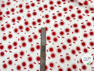 POPELINE DE COTON IMPRIMÉ SWEET MARGUERITE ROUGE - My Little Coupon - tissu - coudre
