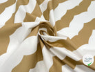 POPELINE DE COTON IMPRIMÉ VOL D'HIRONDELLE BEIGE ET BLANC - My Little Coupon
