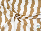 POPELINE DE COTON IMPRIMÉ VOL D'HIRONDELLE BEIGE ET BLANC - My Little Coupon