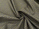 POPELINE DE COTON JAPAN IMPRIMÉ BAROQUE KAKI ET NOIR MSO