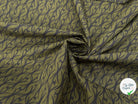 POPELINE DE COTON JAPAN IMPRIMÉ BAROQUE KAKI ET NOIR MSO