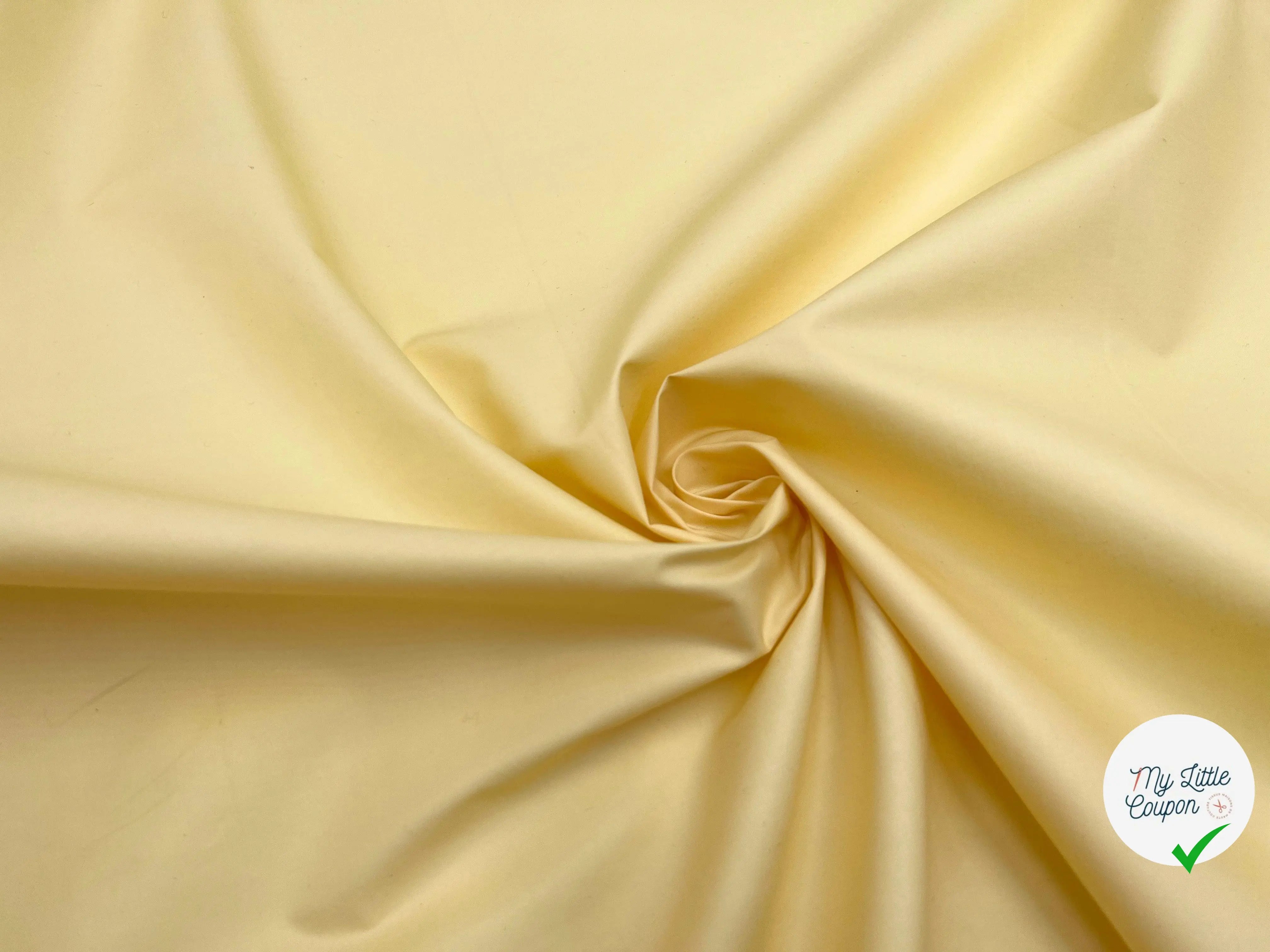 POPELINE DE COTON JAUNE MAÏS - My Little Coupon - tissu - coudre