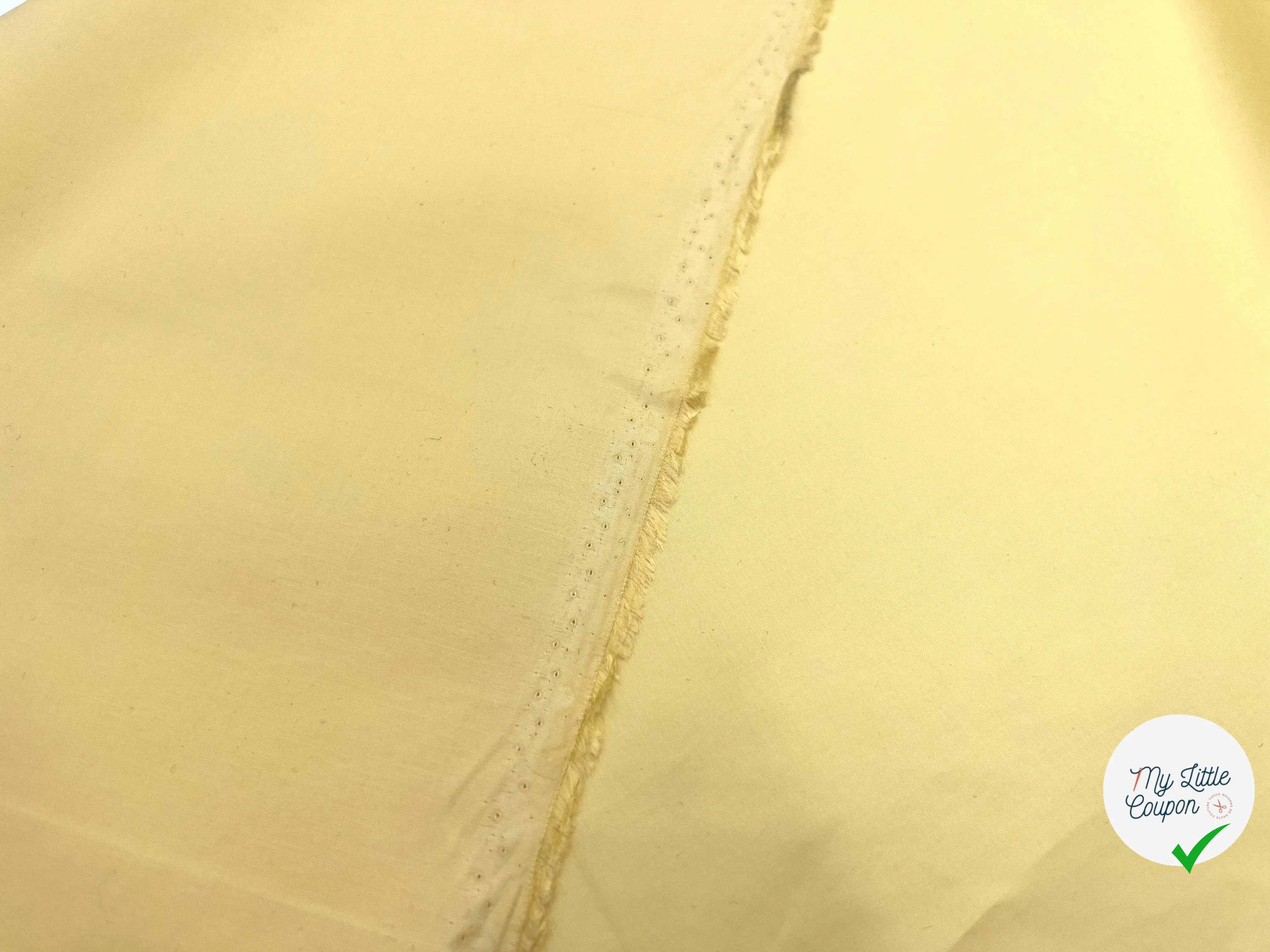 POPELINE DE COTON JAUNE MAÏS - My Little Coupon - tissu - coudre