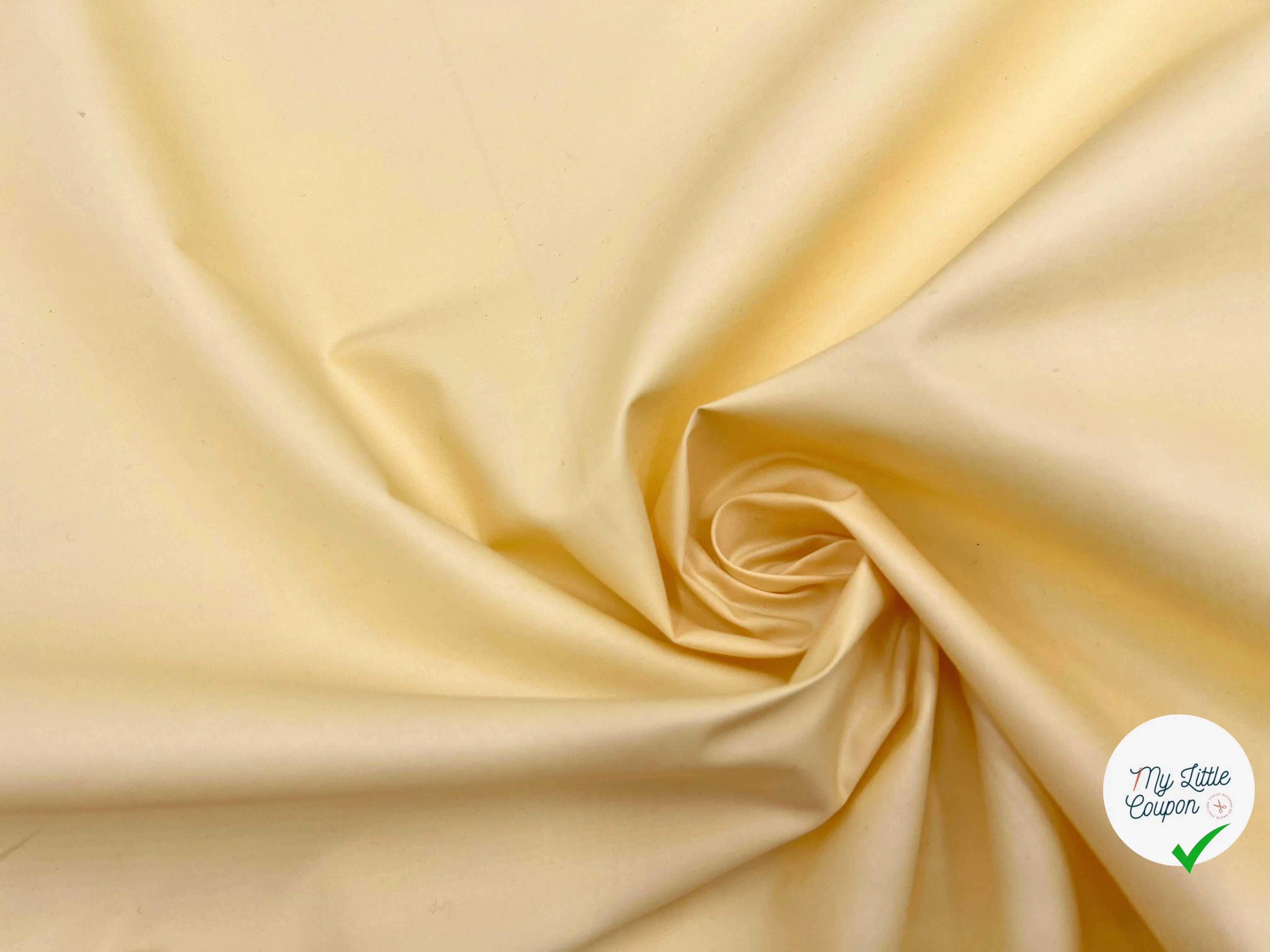 POPELINE DE COTON JAUNE MAÏS - My Little Coupon - tissu - coudre