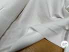 POPELINE DE COTON LÉGÈREMENT SERGÉE QUALITÉ COUTURE BLANC - My Little Coupon