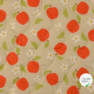 POPELINE DE COTON MATELASSÉE POMMES JAUNE - My Little Coupon