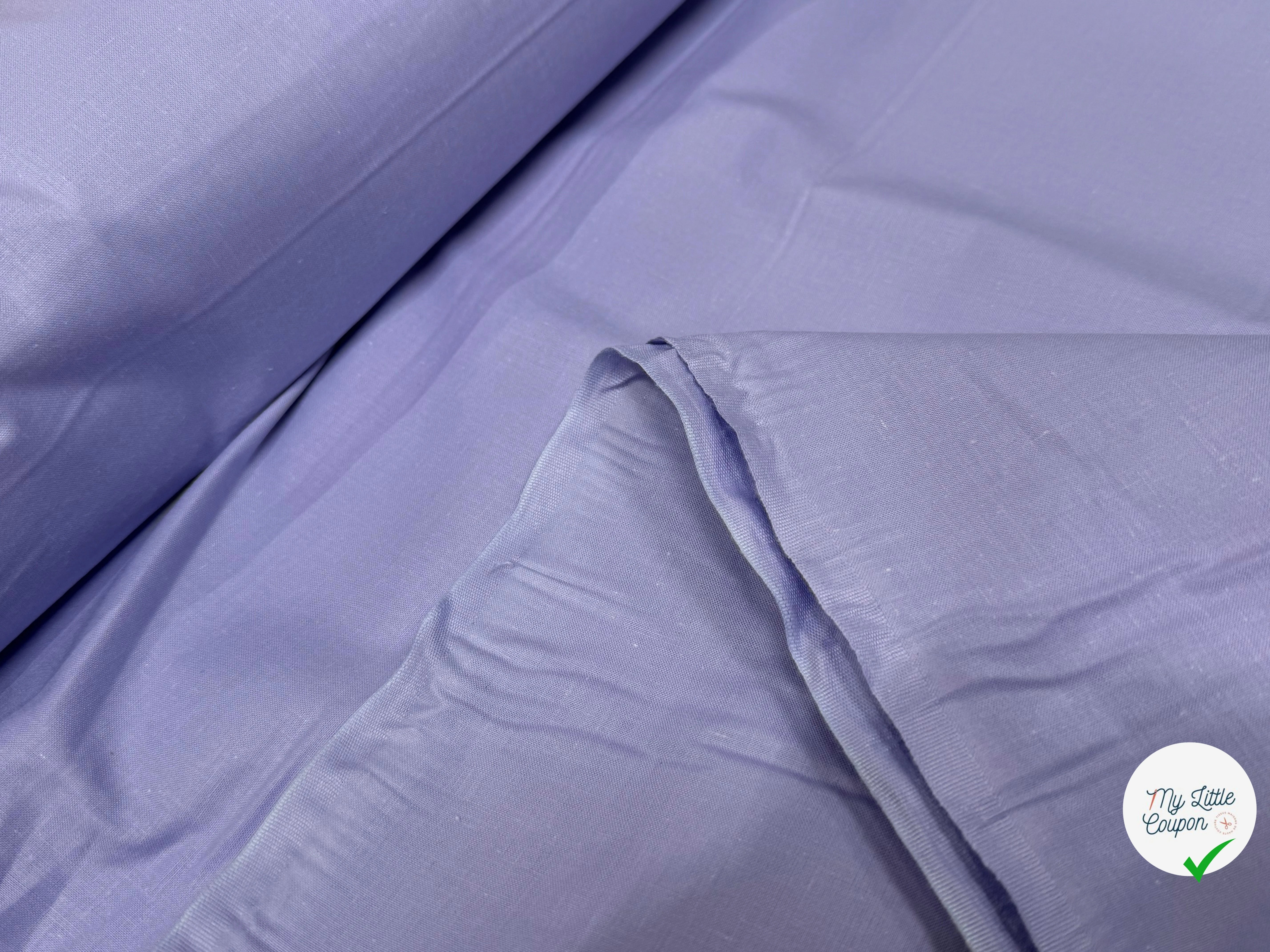 POPELINE DE COTON MERCERISÉ DOUBLE LAIZE LILAS - My Little Coupon