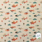 POPELINE DE COTON MONTGOLFIÈRE BLANC CASSÉ - My Little Coupon