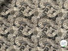 POPELINE DE COTON MOTIFS PAISLEY TENDANCE GRIS - My Little Coupon