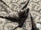 POPELINE DE COTON MOTIFS PAISLEY TENDANCE GRIS - My Little Coupon