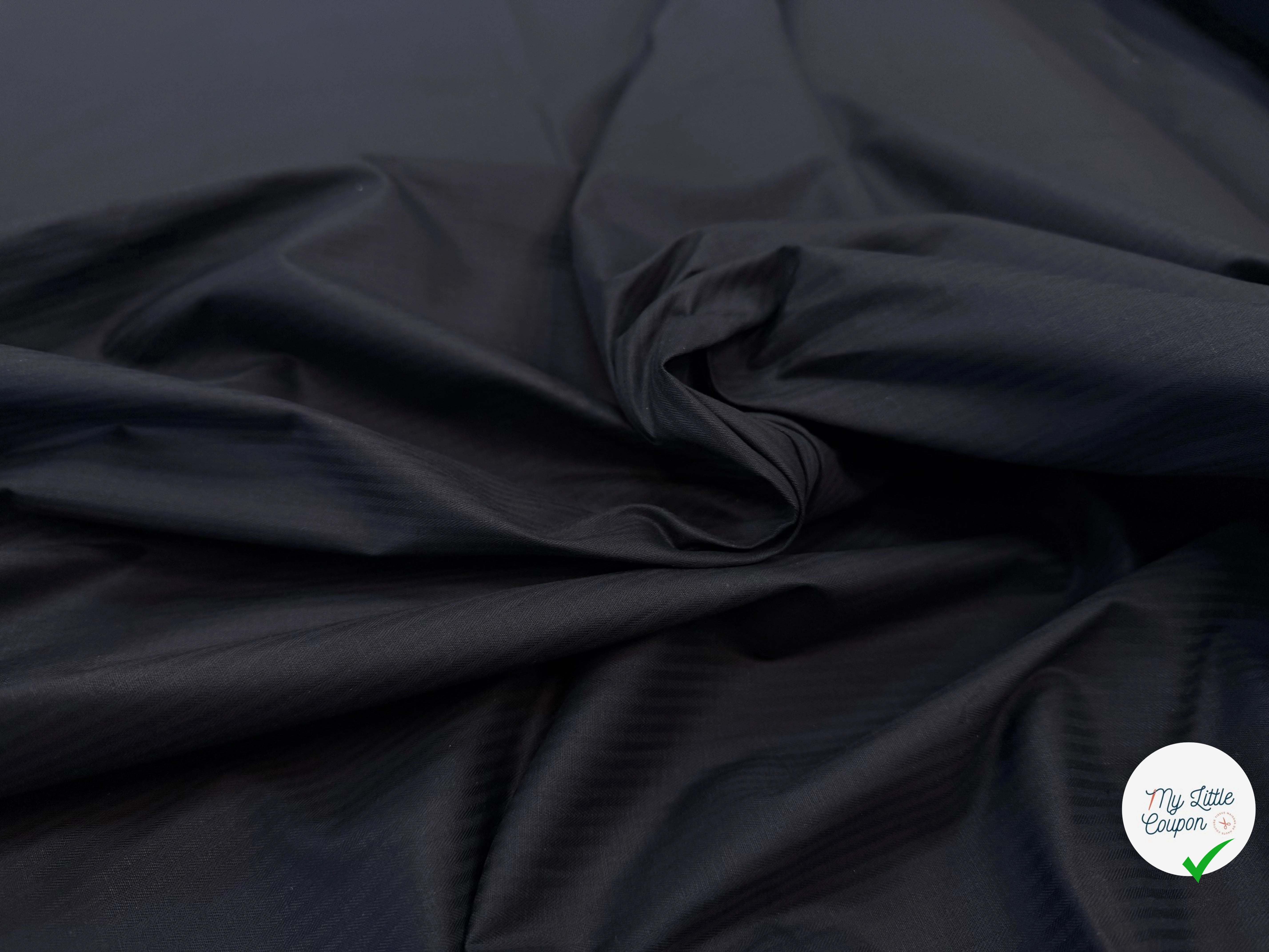 POPELINE DE COTON NAVY À RAYURES CHIC - My Little Coupon