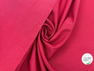 POPELINE DE COTON NÉON ROUGE FRAMBOISE - My Little Coupon - tissu - coudre