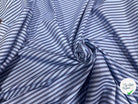 POPELINE DE COTON OEKOTEX RAYURES BLEU SUR BLEU - My Little Coupon
