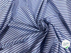 POPELINE DE COTON OEKOTEX RAYURES BLEU SUR BLEU - My Little Coupon