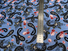 POPELINE DE COTON PAISLEY BLEU - My Little Coupon