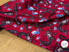 POPELINE DE COTON PAISLEY ROUGE - My Little Coupon
