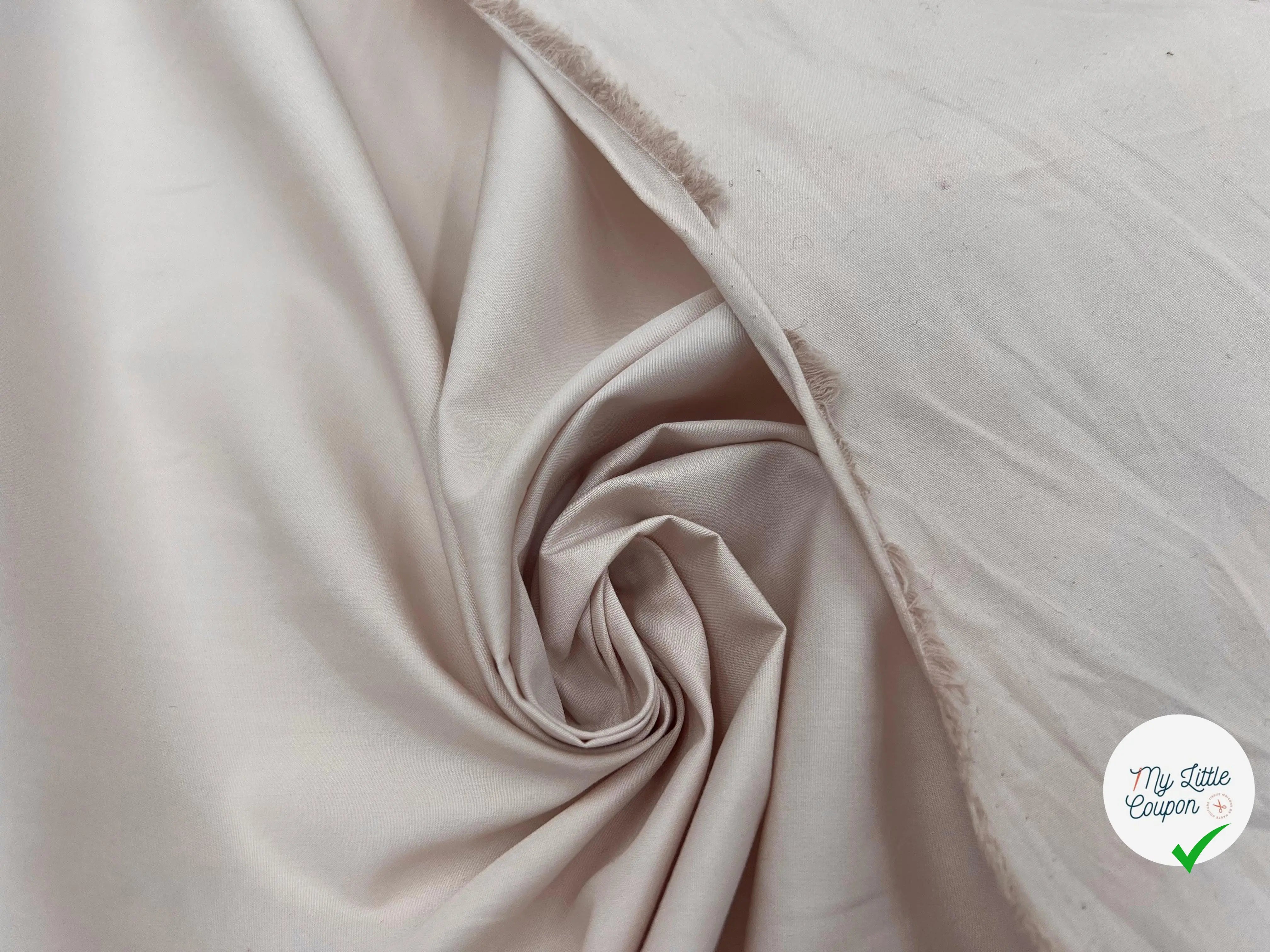 POPELINE DE COTON PERLE CLAIR - My Little Coupon - tissu - coudre