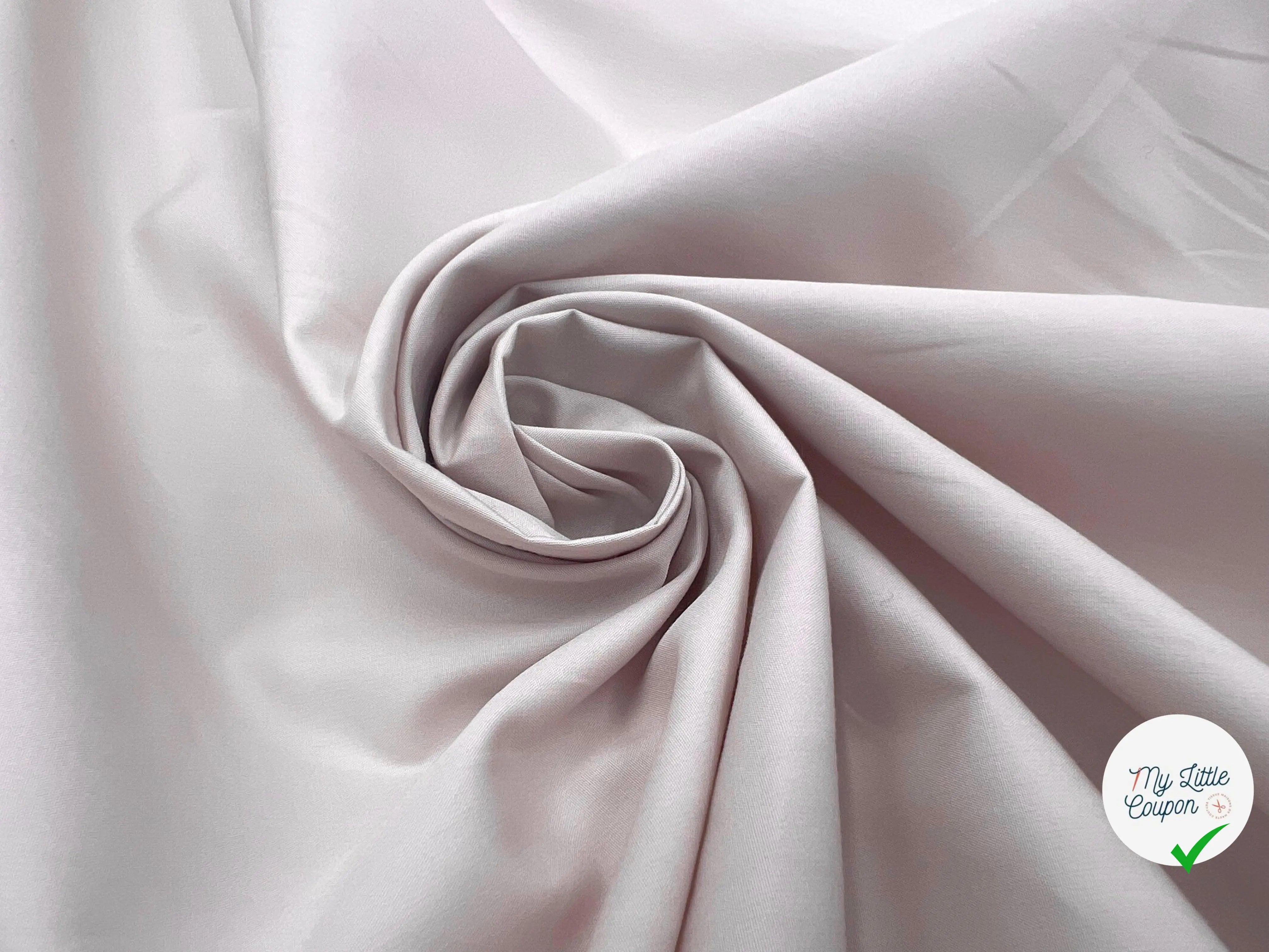 POPELINE DE COTON PERLE CLAIR - My Little Coupon - tissu - coudre