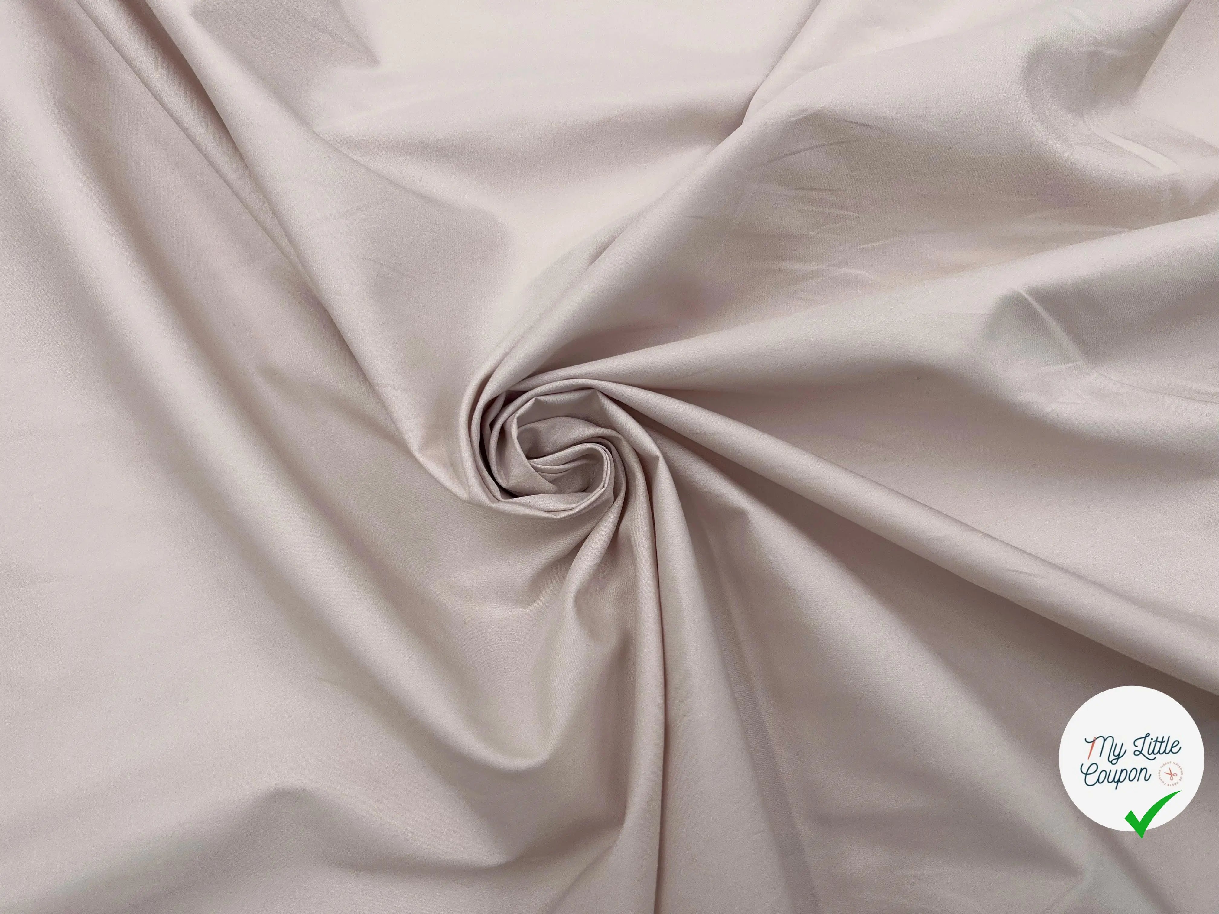 POPELINE DE COTON PERLE CLAIR - My Little Coupon - tissu - coudre
