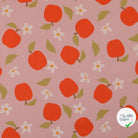 POPELINE DE COTON POMMES ROSE - My Little Coupon