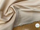 POPELINE DE COTON QUALITÉ COUTURE LEGÈREMENT SATINÉE LIGHT SAND - My Little Coupon