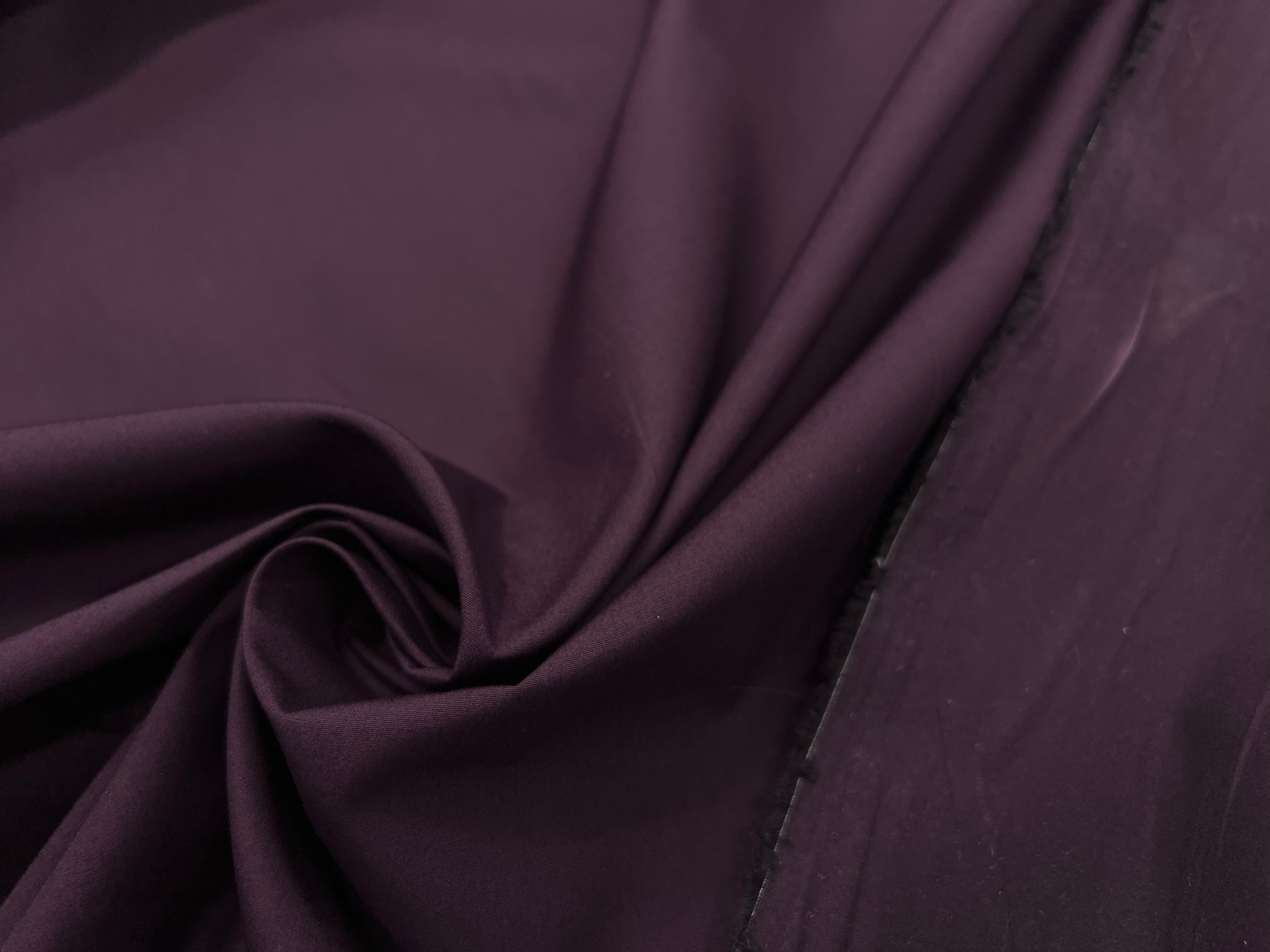 POPELINE DE COTON QUALITÉ JAPAN AUBERGINE MSO