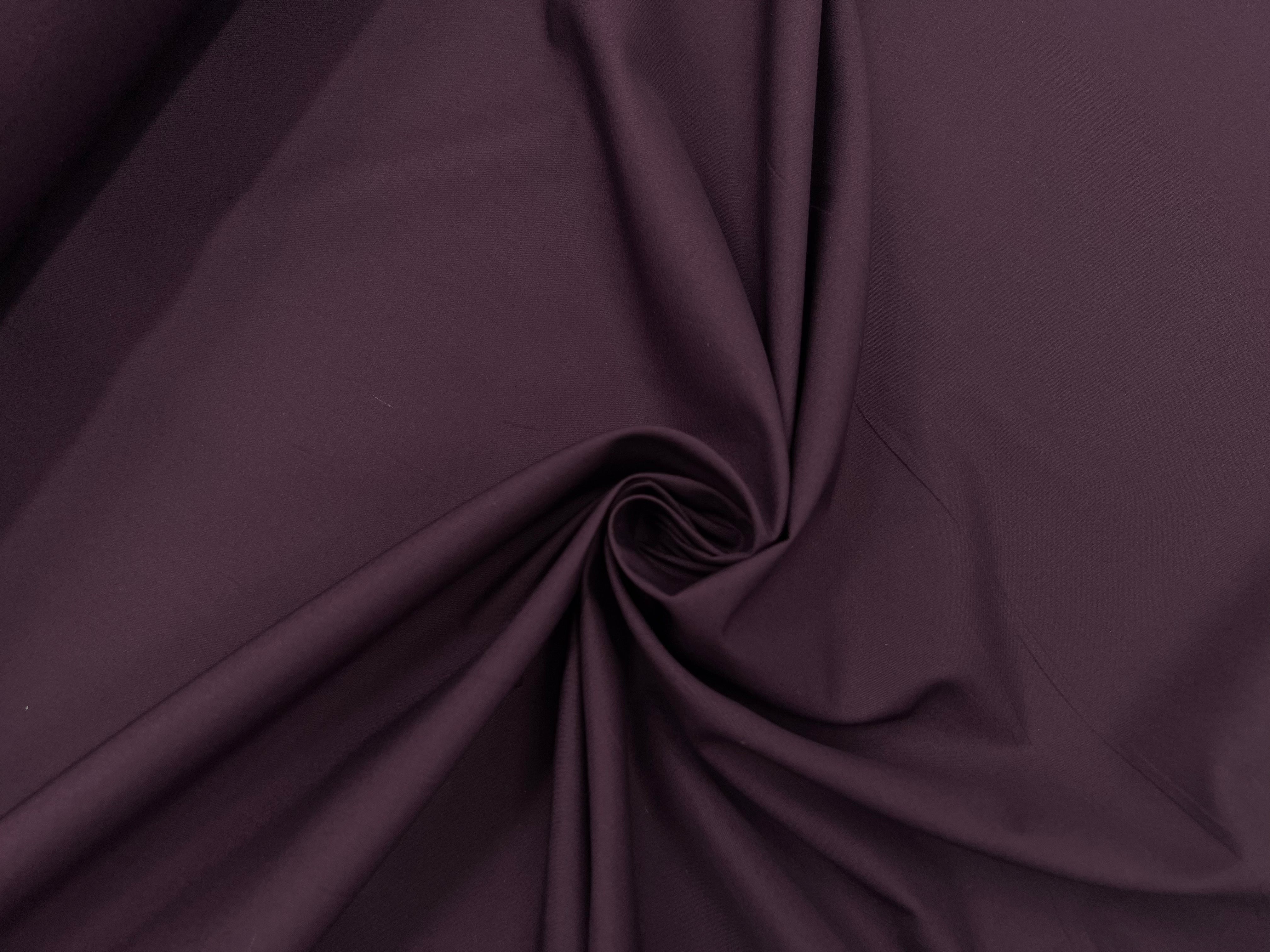 POPELINE DE COTON QUALITÉ JAPAN AUBERGINE MSO