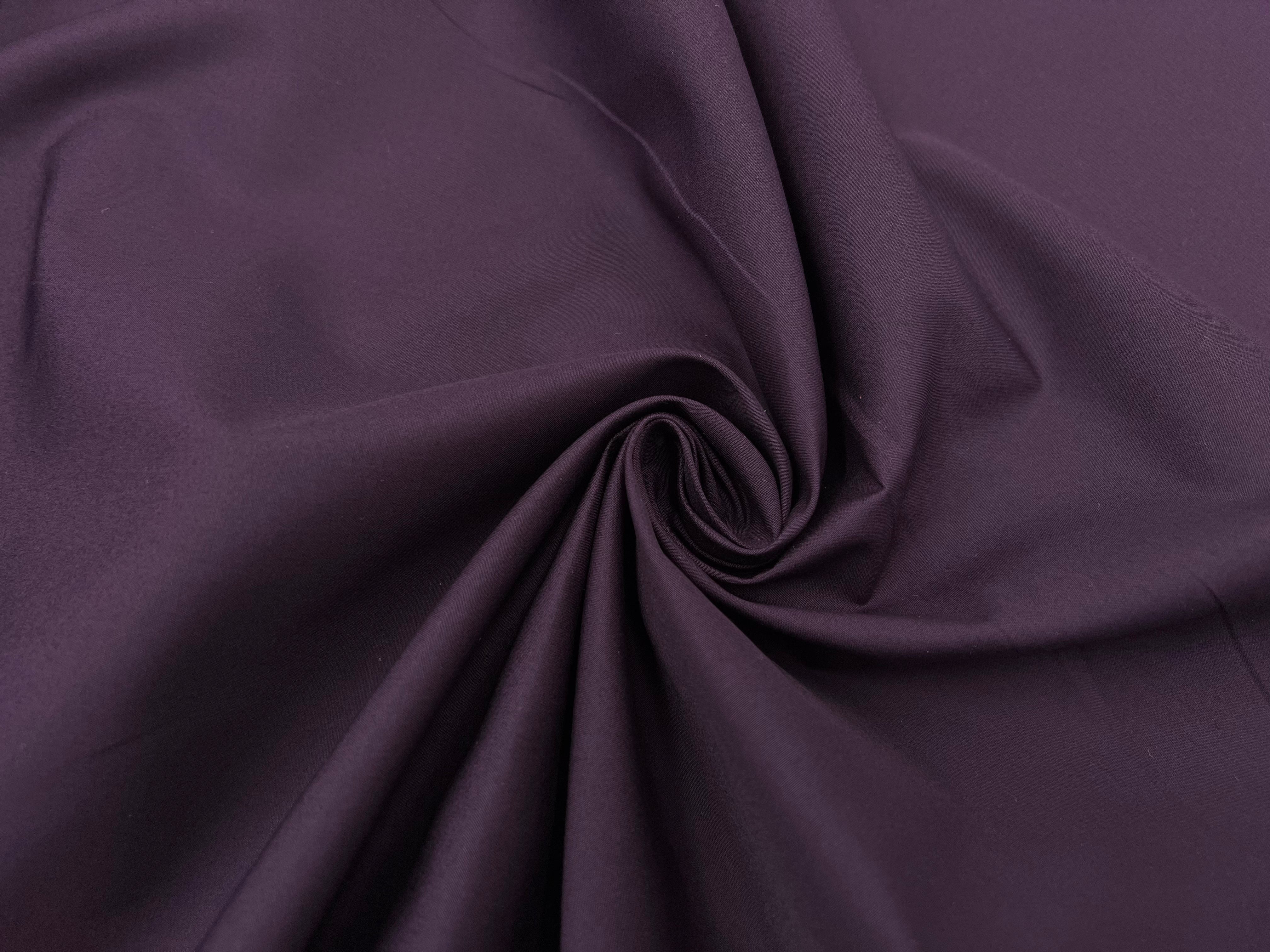 POPELINE DE COTON QUALITÉ JAPAN EGGPLANT FONCÉ MSO