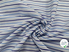 POPELINE DE COTON RAYURES BLEU ÉLÉGAMMENT - My Little Coupon - tissu - coudre