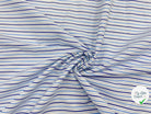 POPELINE DE COTON RAYURES BLEU ÉLÉGAMMENT - My Little Coupon - tissu - coudre