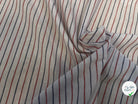 POPELINE DE COTON RAYURES BLEUES ET ROUGES PERPENDICULAIRE À LA LISIÈRE - My Little Coupon