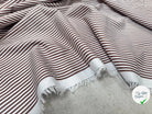 POPELINE DE COTON RAYURES MARRON - My Little Coupon