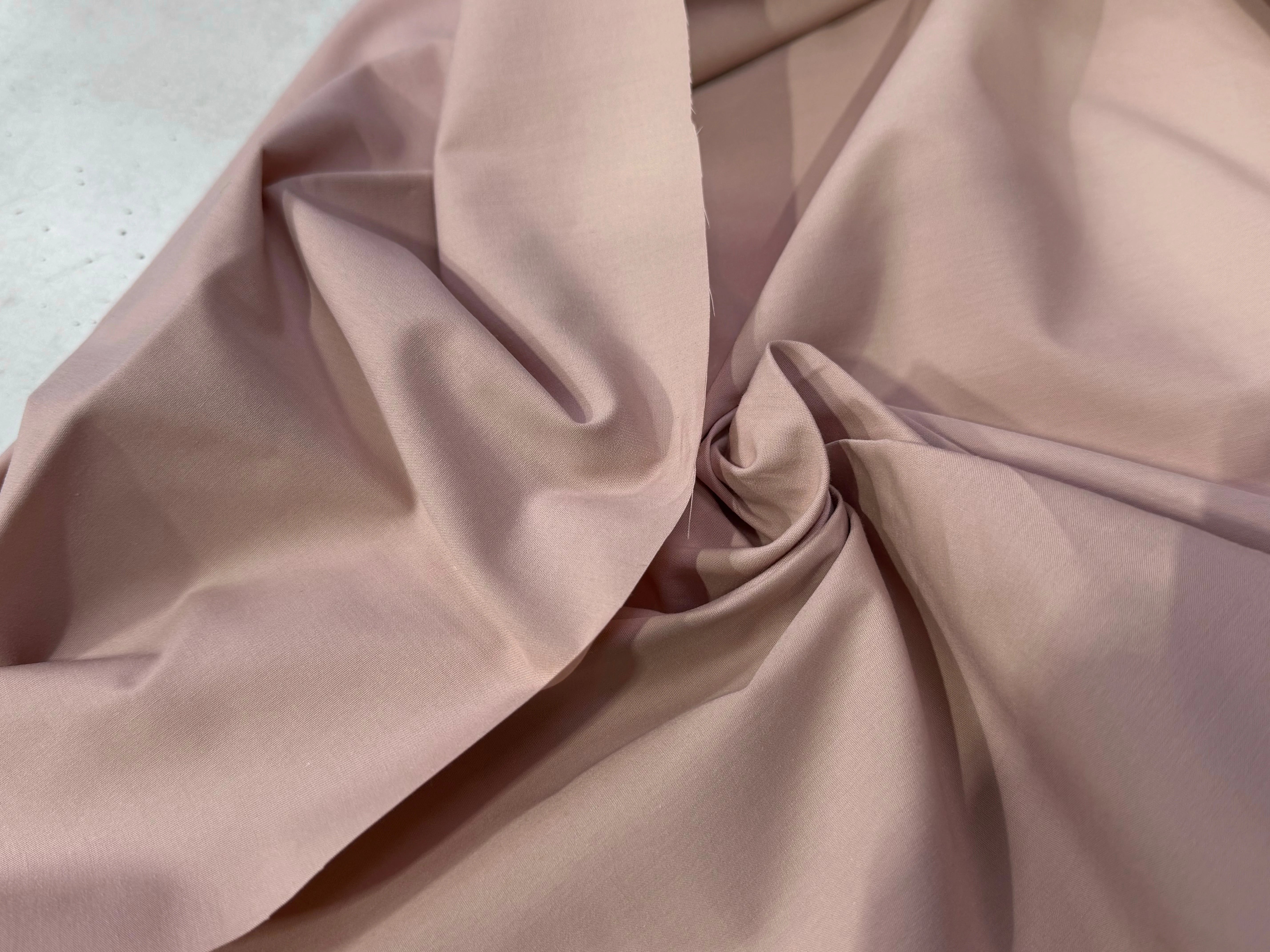 POPELINE DE COTON ROSE 150 CM - My Little Coupon