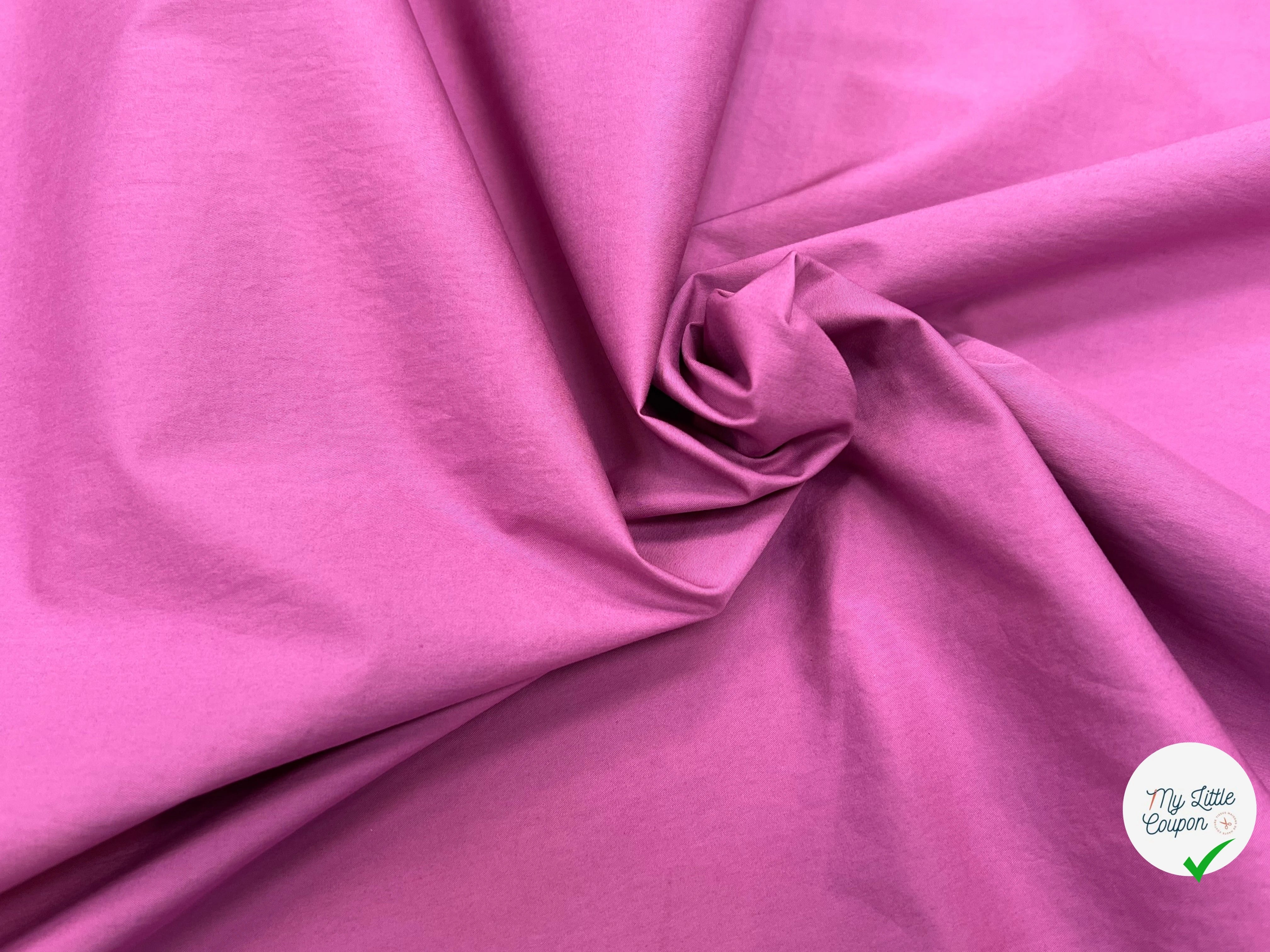 POPELINE DE COTON ROSE FUSHIA 145CM - My Little Coupon