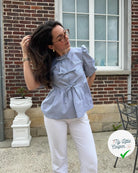 POPELINE DE COTON  SATIN TESSITURA MONTI 1911 GRIS BLEUTÉ - My Little Coupon