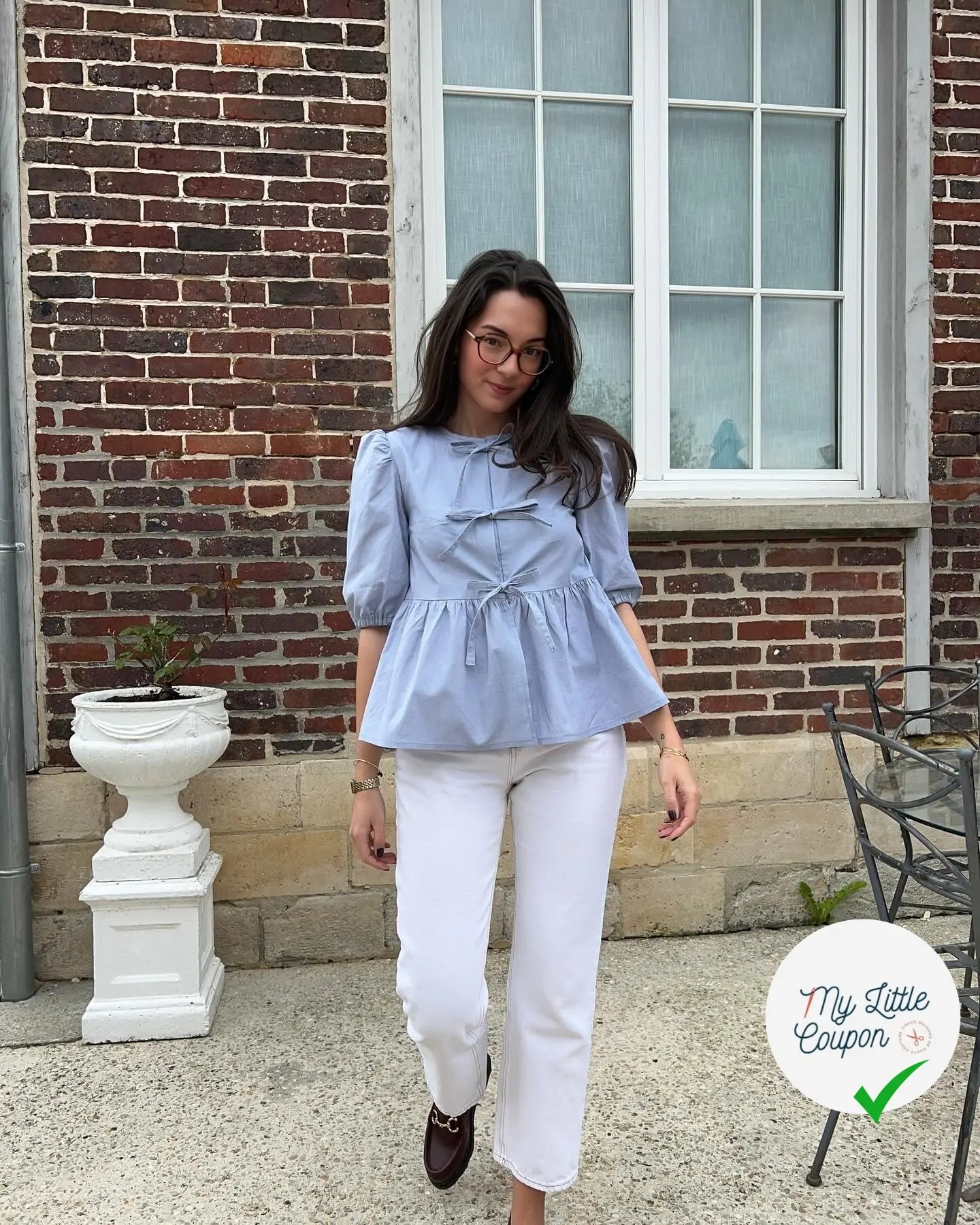 POPELINE DE COTON  SATIN TESSITURA MONTI 1911 GRIS BLEUTÉ - My Little Coupon