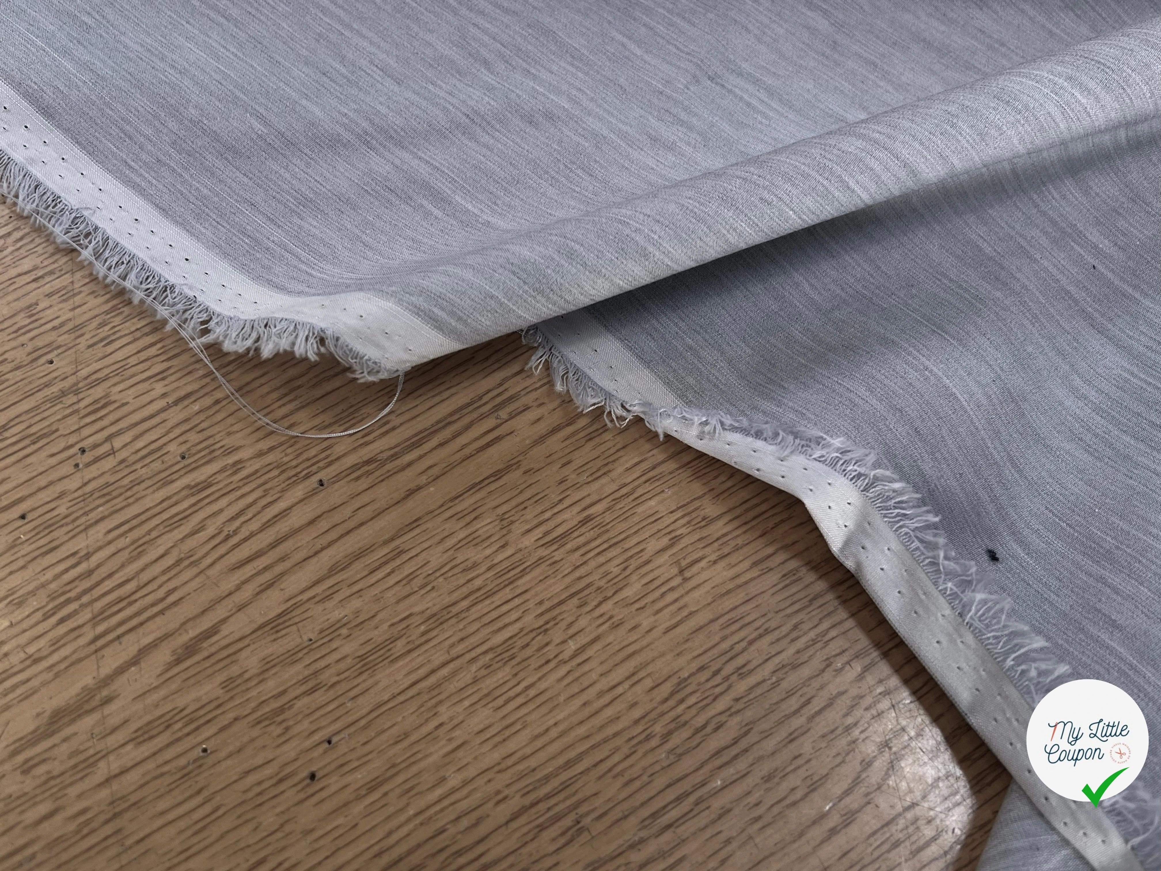 POPELINE DE COTON SOUPLE GRISE 147CM - My Little Coupon