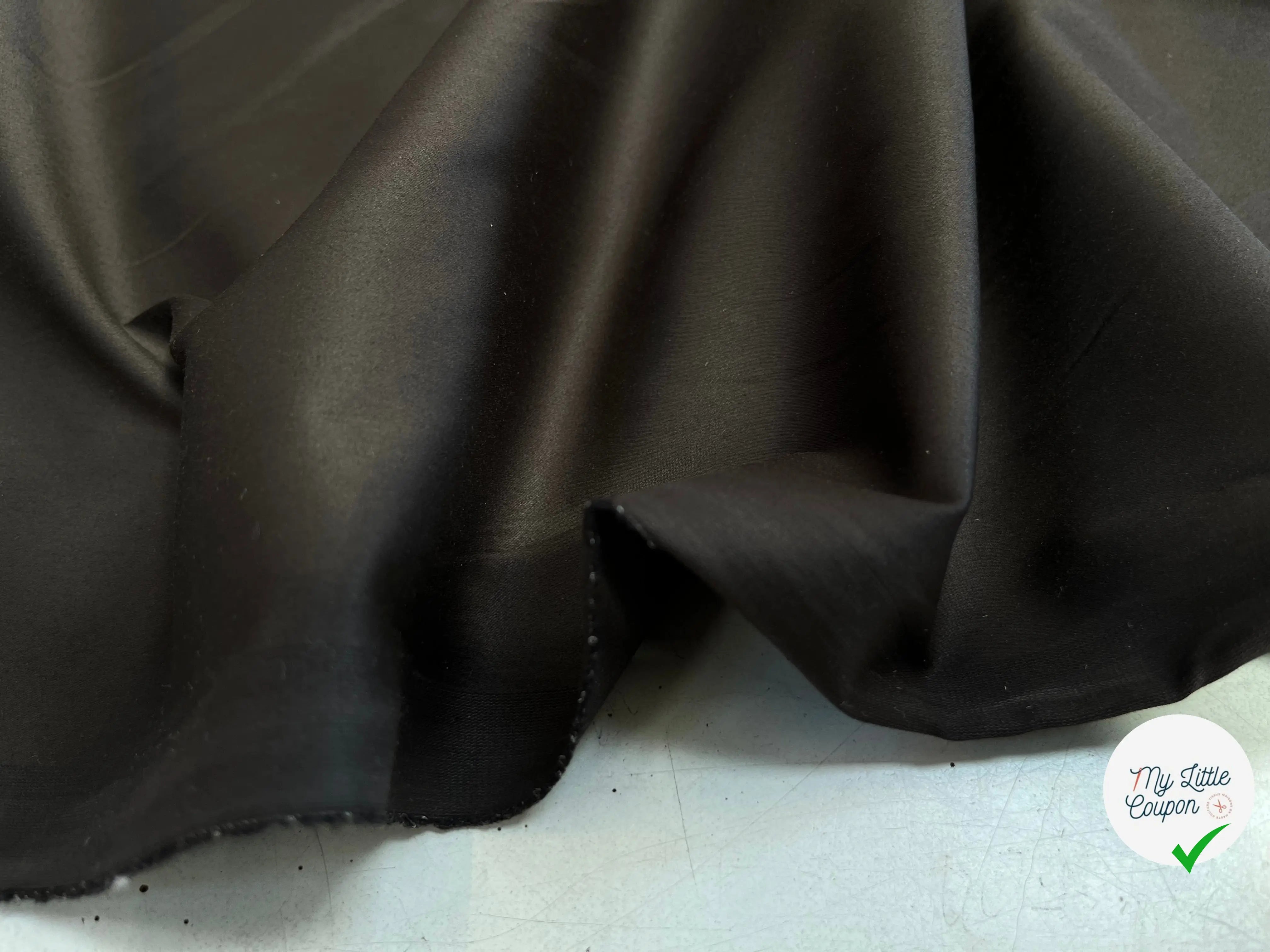 POPELINE DE COTON STRETCH À ENVERS LISSE - My Little Coupon