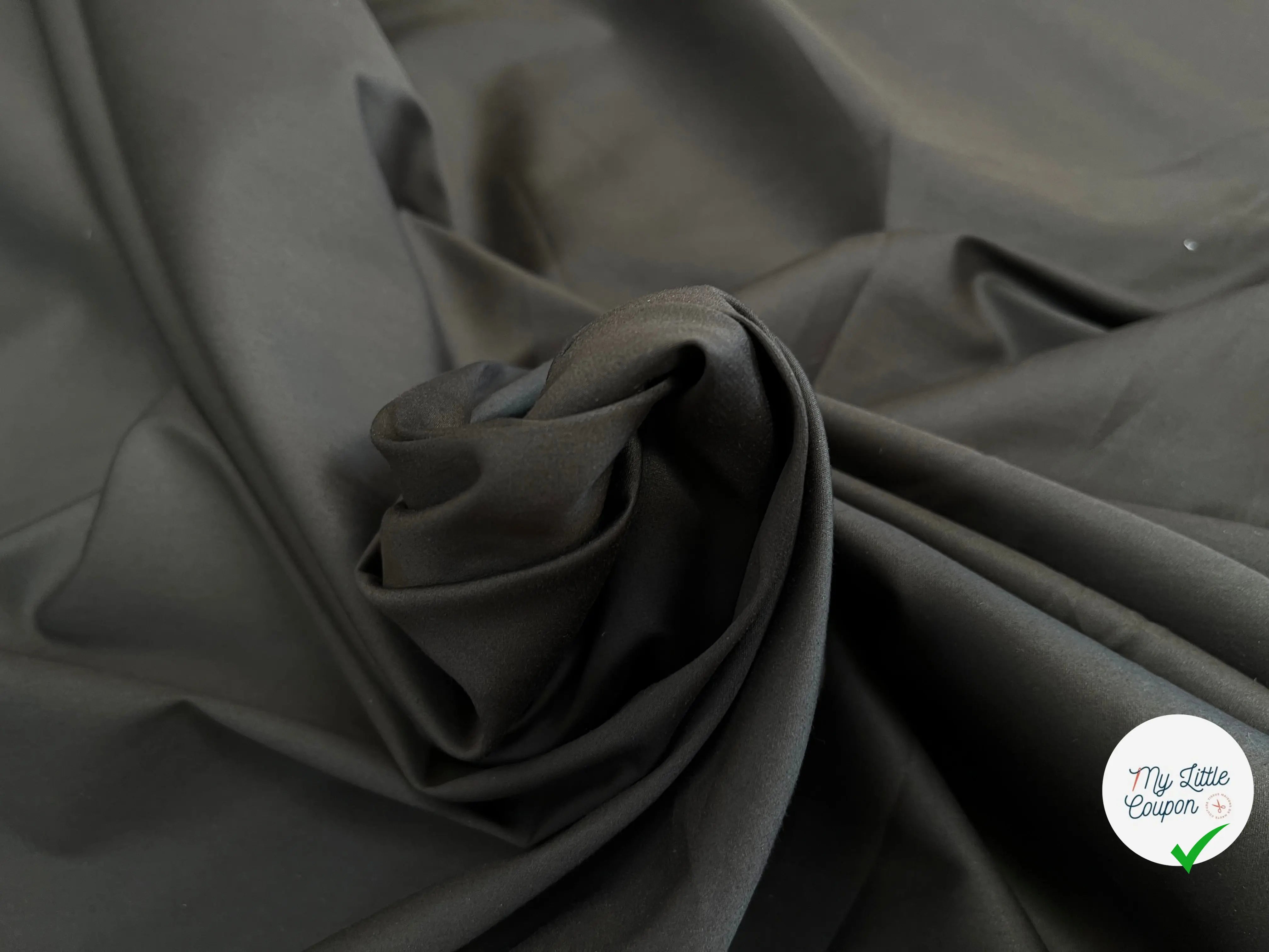 POPELINE DE COTON STRETCH À ENVERS LISSE - My Little Coupon