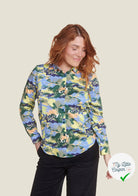 POPELINE DE COTON STRETCH IMPRIMÉE ORAGES - My Little Coupon