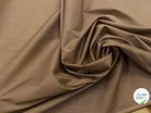 POPELINE DE COTON STRETCH LÈGEREMENT SATINÉE MOCHA 145CM - My Little Coupon