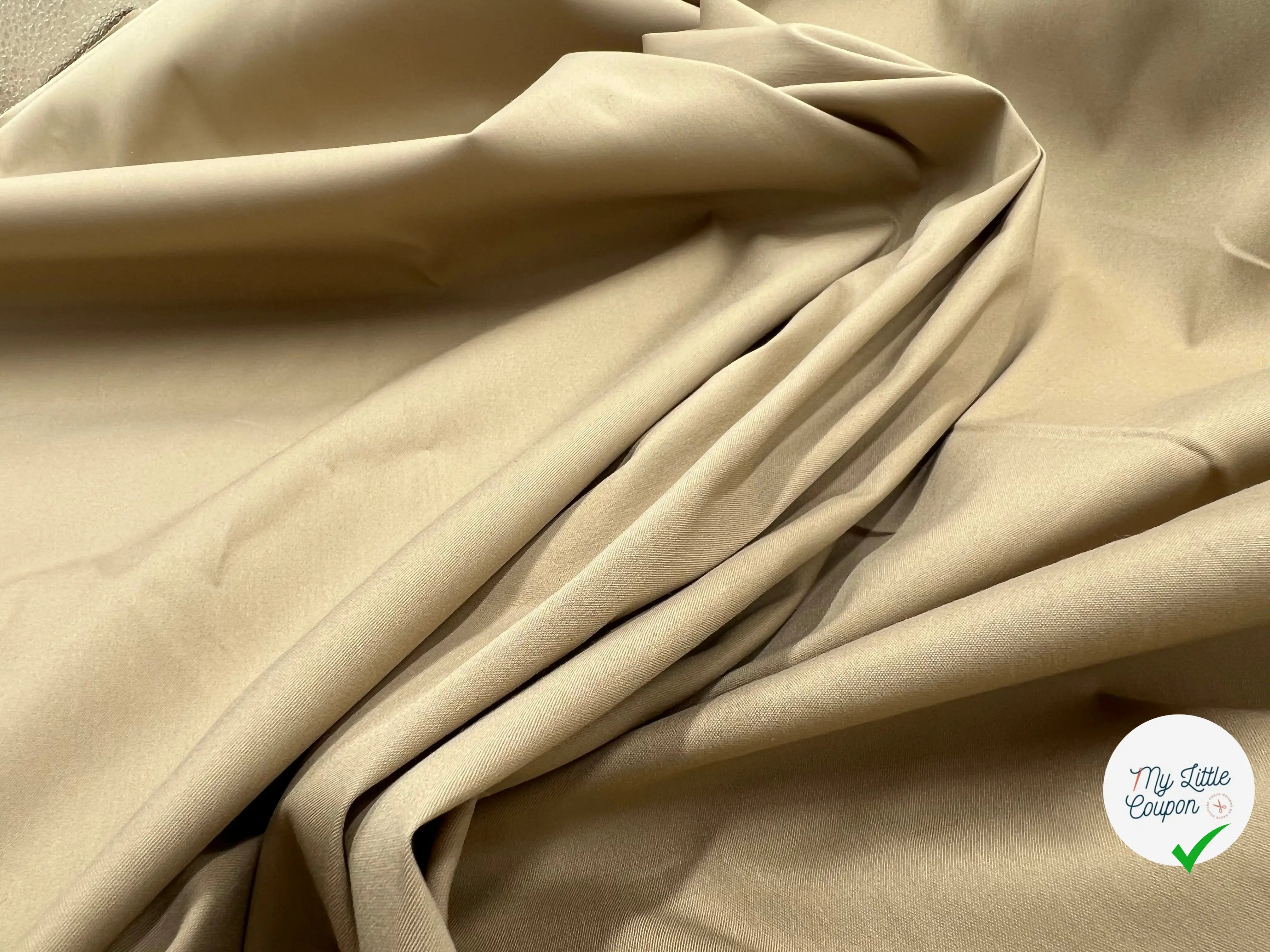 POPELINE DE COTON STRETCH SAFARI - coupon de tissu de 3 mètres - My Little Coupon - tissu - coudre