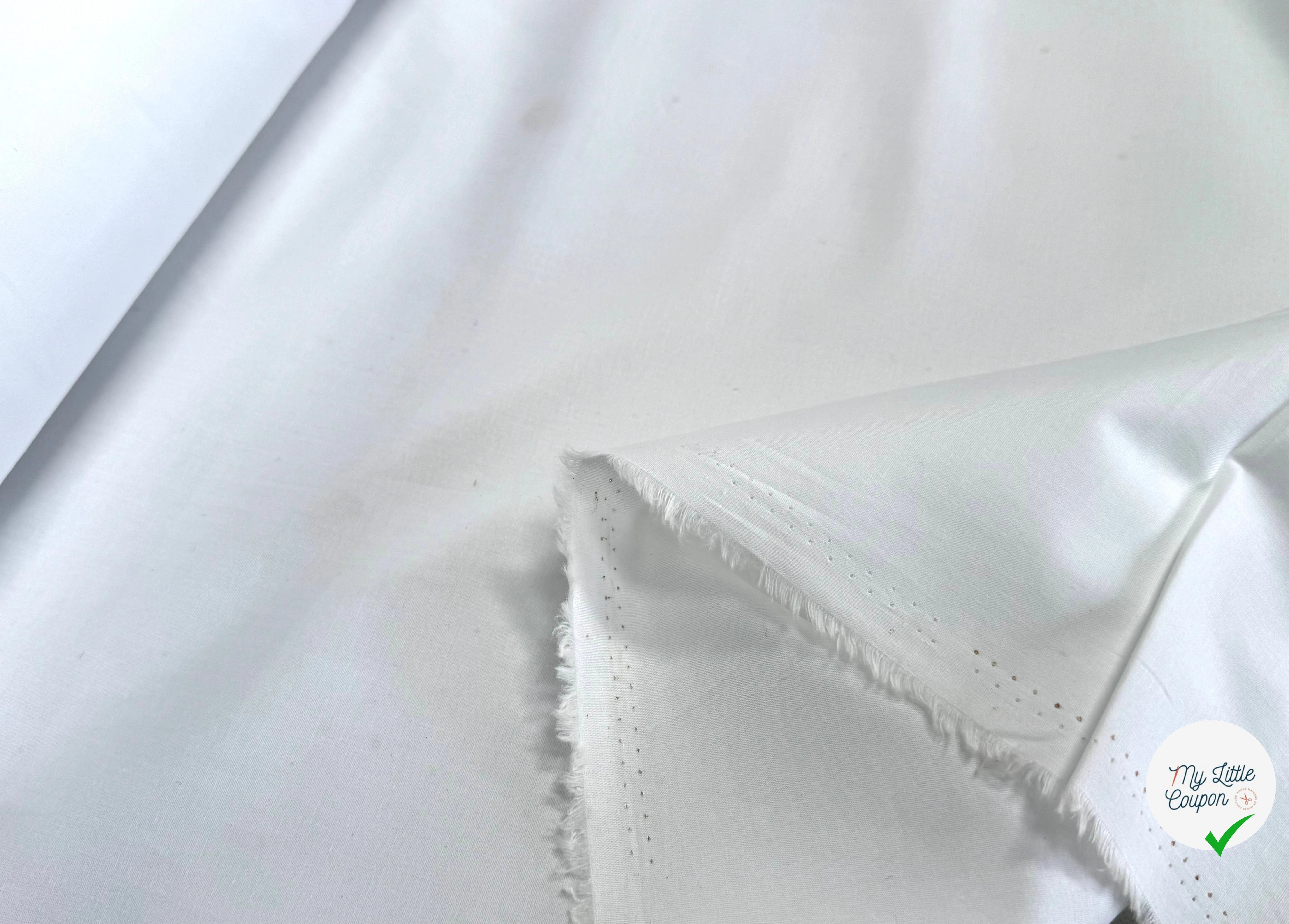 POPELINE DE COTON STRETCH ULTRA CHIC BLANC OPTIQUE - My Little Coupon