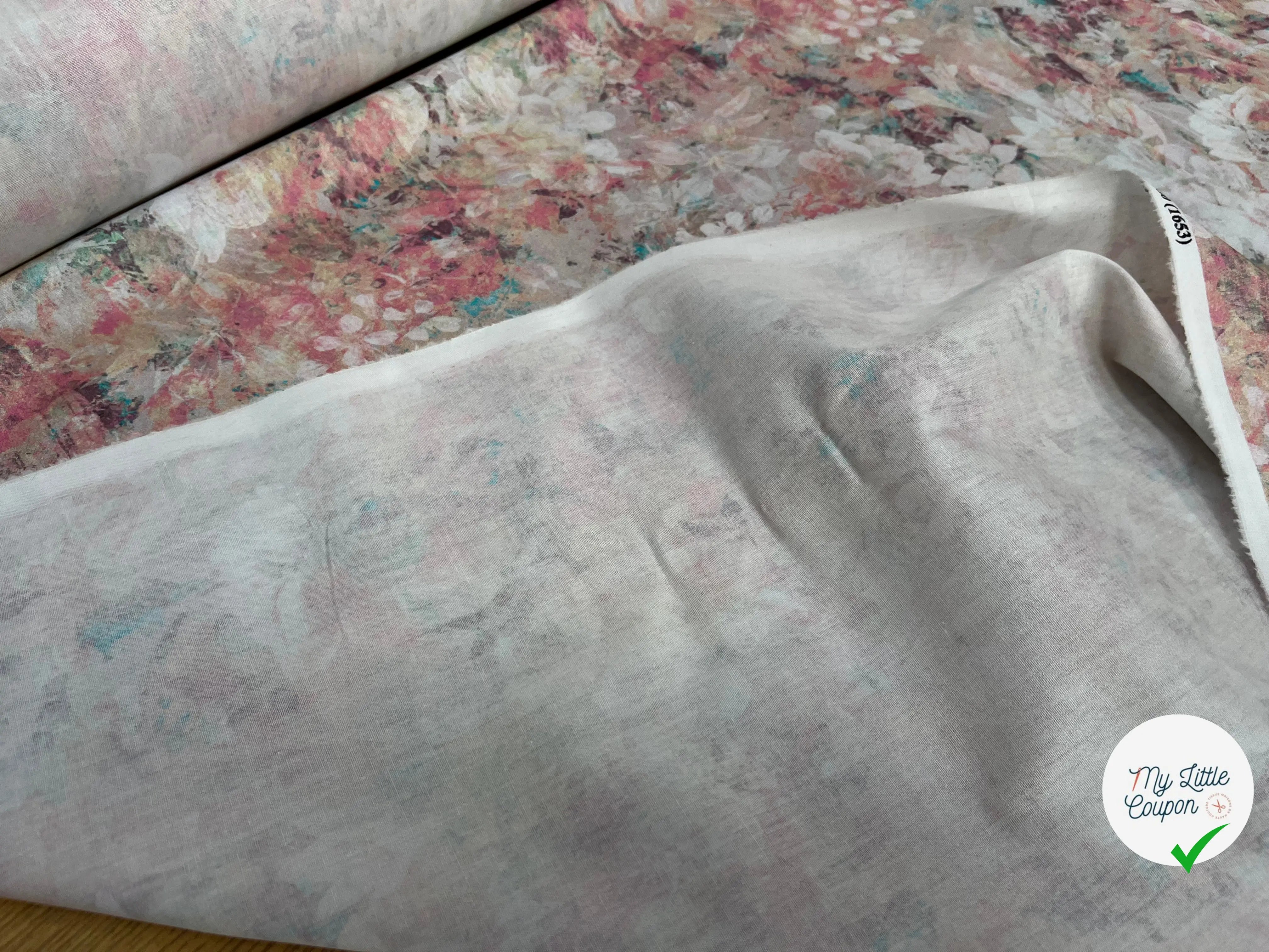 POPELINE DE COTON TIE & DYE ROSE - My Little Coupon