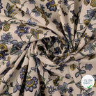 POPELINE DE COTON TISSU IMPRIMÉ NUMÉRIQUE PAISLEY BLEU CLAIR - My Little Coupon