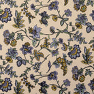 POPELINE DE COTON TISSU IMPRIMÉ NUMÉRIQUE PAISLEY BLEU CLAIR - My Little Coupon