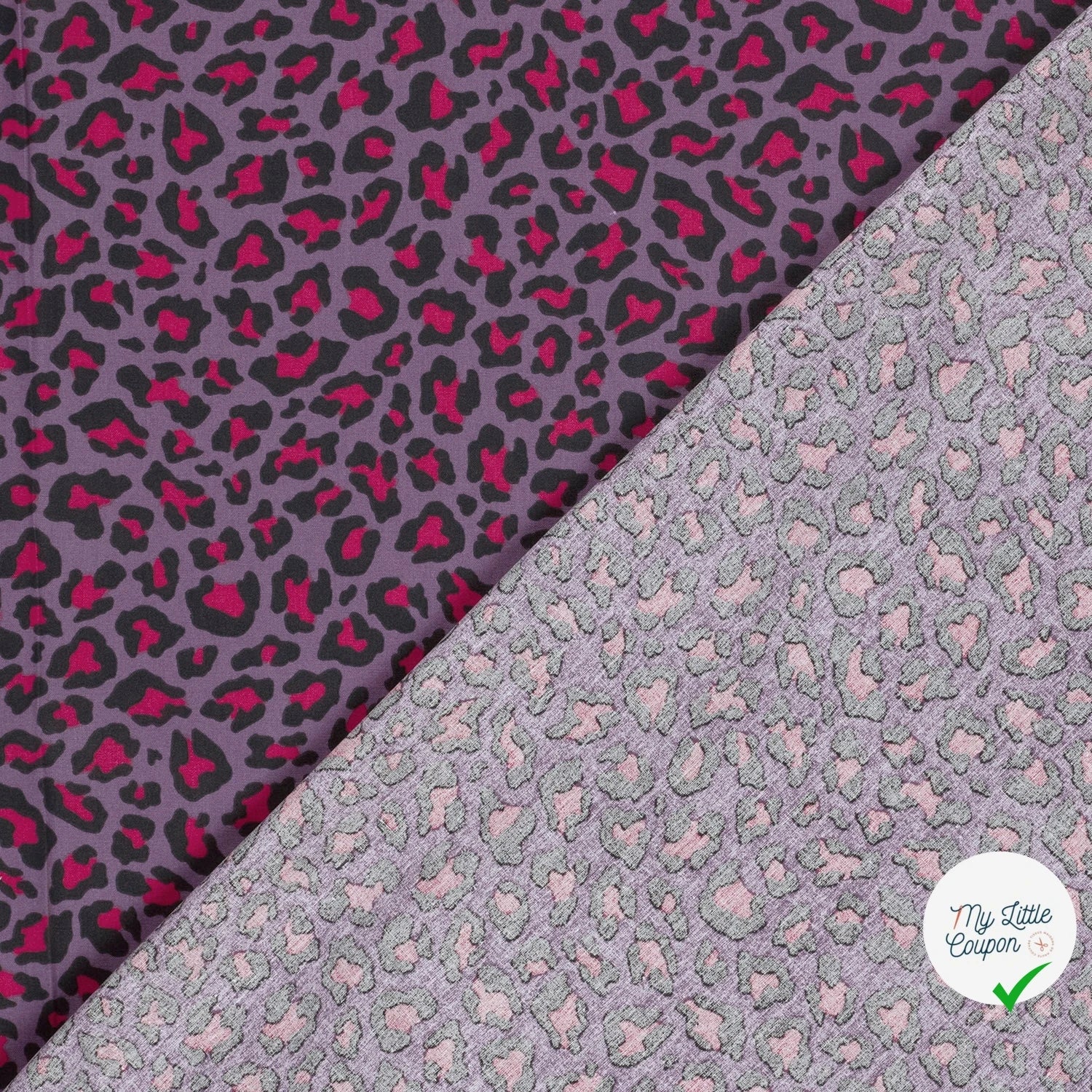 POPELINE DE COTON TISSU IMPRIMÉ PANTHER POURPRE - My Little Coupon