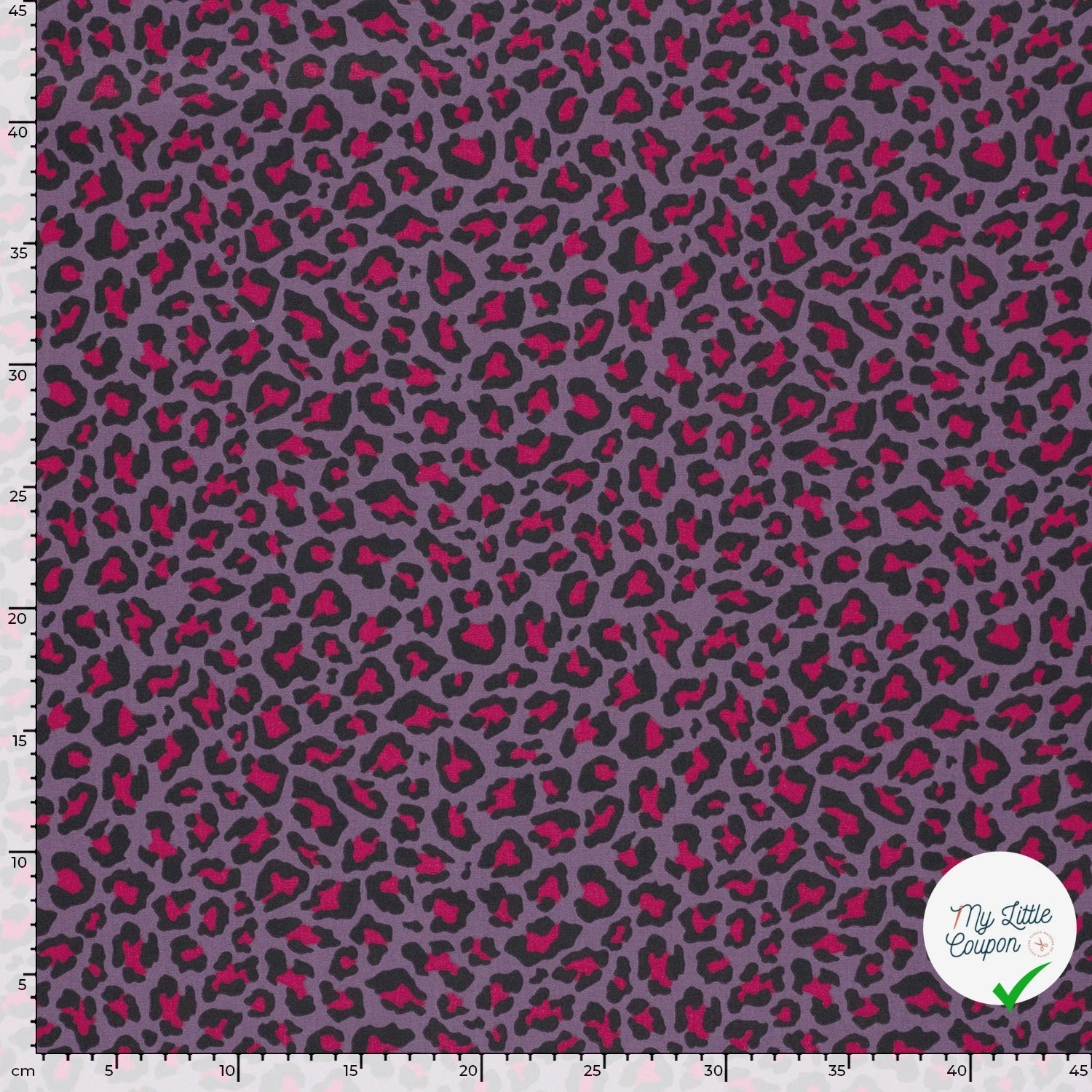 POPELINE DE COTON TISSU IMPRIMÉ PANTHER POURPRE - My Little Coupon